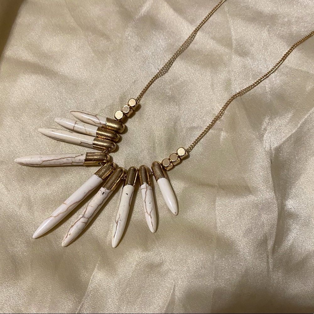 Marble & Gold bohemian necklace